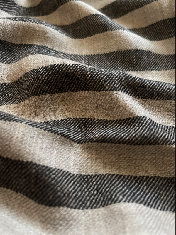 Black Striped Design Pashmina Stole